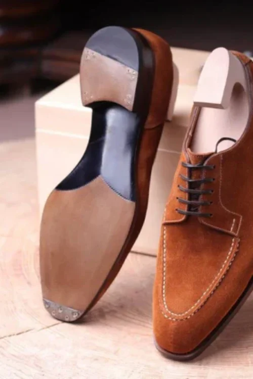 Brown Suede Laura Derby – Formal Shoes